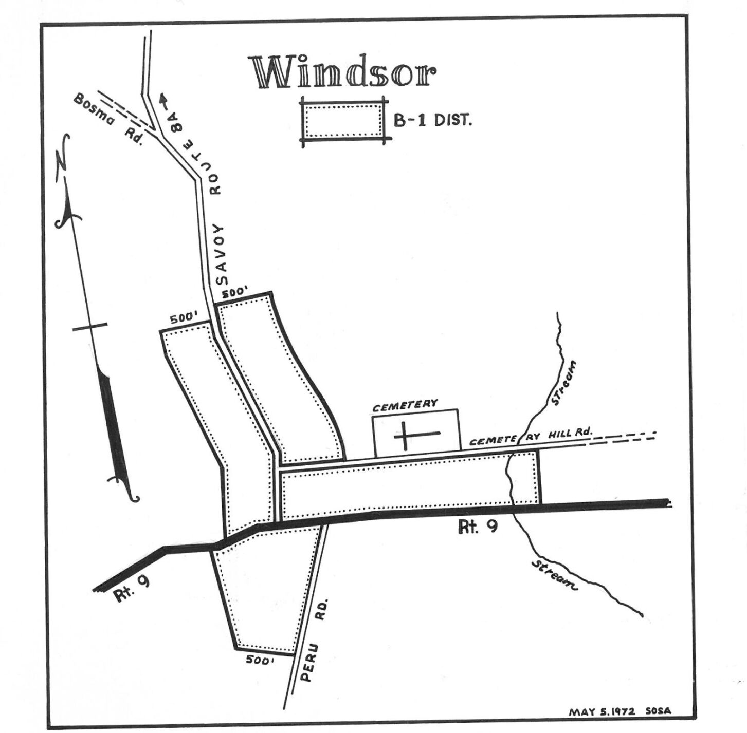 Proposed zoning, Windsor, Mass. May 1972.